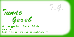 tunde gereb business card